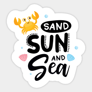 Sun sand an sea Sticker